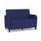 Lesro Siena Lounge Reception 2 Seat Tandem Seating No Center Arm, Walnut, OH Cobalt Upholstery SN2101 - alternate 1